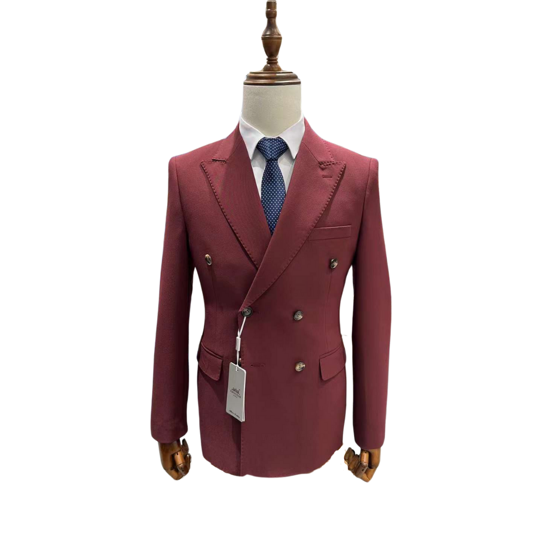 Double-Breasted Men's 3 Piece Suit