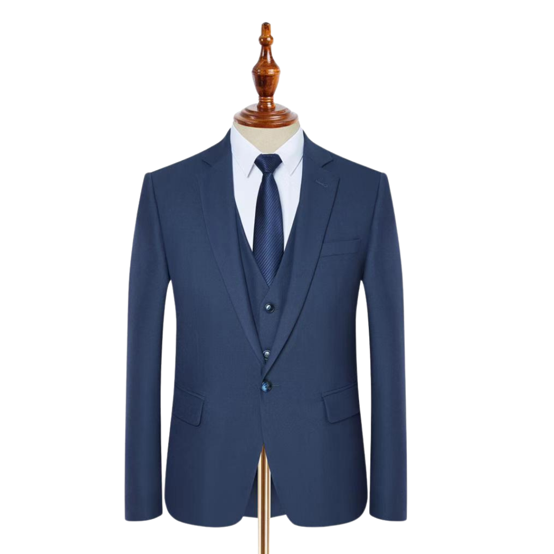 Three-Piece Men's Plane Suit Single Button Edition